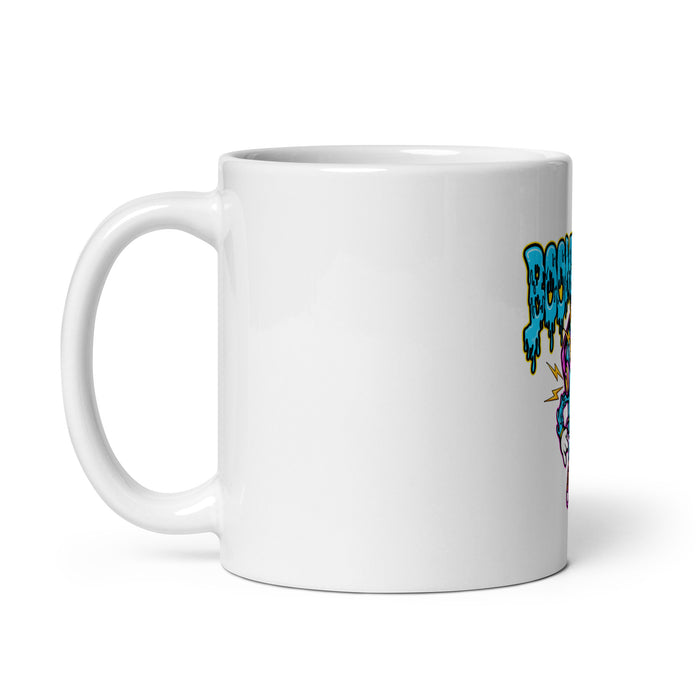 White glossy mug