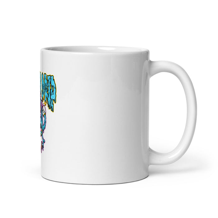 White glossy mug