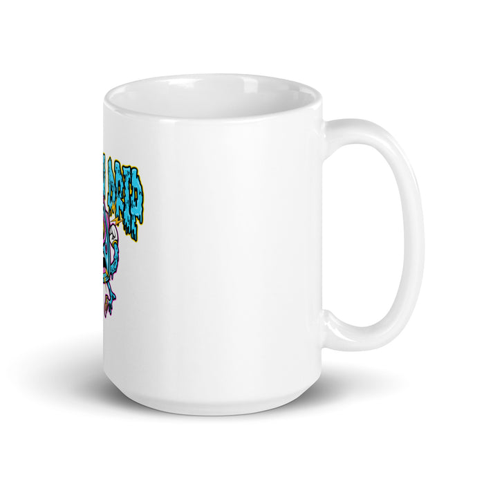 White glossy mug